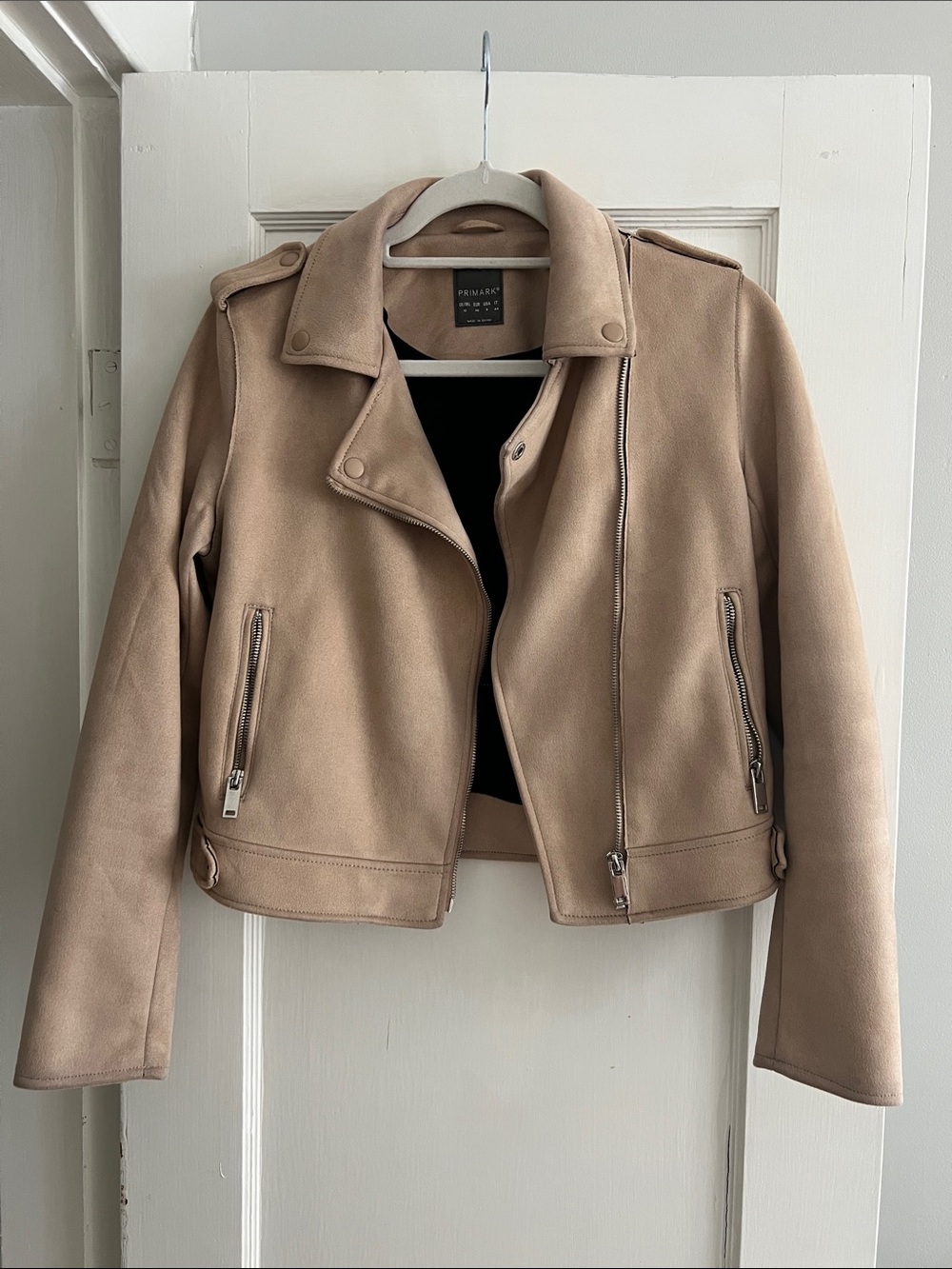 Primark Beige Suede-Look Moto Jacket